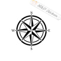 2x Compass Vinyl Decal Sticker Different colors & size for Cars/Bikes/Windows