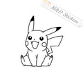 2x Pokemon Pikachu Vinyl Decal Sticker Different colors & size for Cars/Bikes/Windows