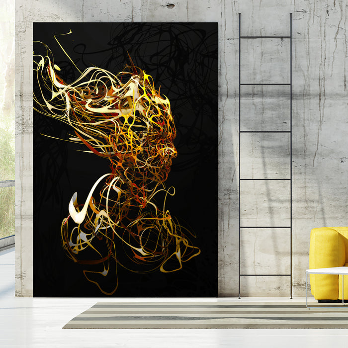 Abstract Portrait by murtaza saeed on GIANT ART - black 3d art