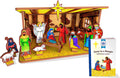 AWAY IN A MANGER CHRISTMAS CAROL NATIVITY BOOK/PLAYSET