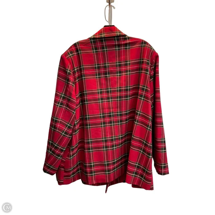 Blazer By Cato In Plaid Pattern, Size: 3x