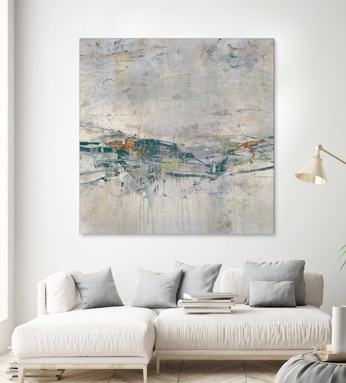Broken Road III by Daleno Art on GIANT ART - green abstract