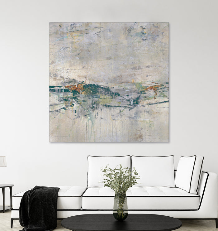 Broken Road III by Daleno Art on GIANT ART - green abstract