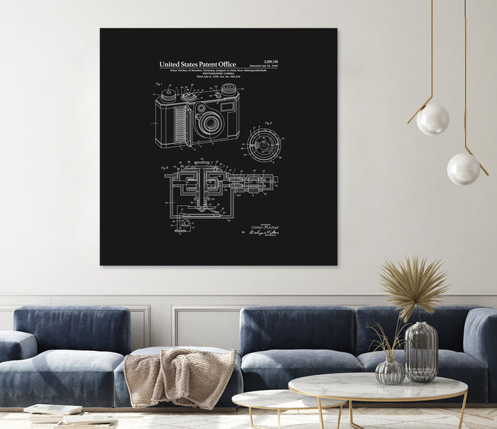 Camera Patent - Black by Finlay McNevin on GIANT ART - black typography