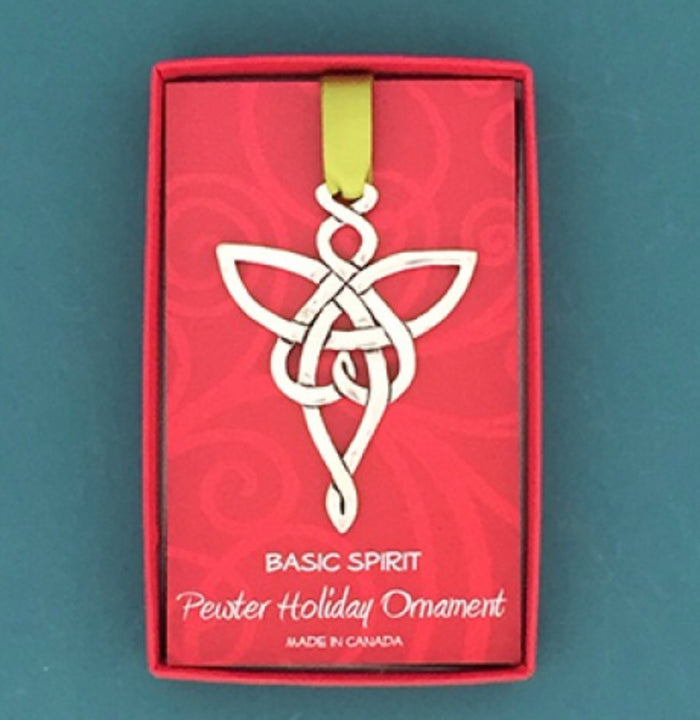 CELTIC ANGEL HOLIDAY ORNAMENT - Pewter