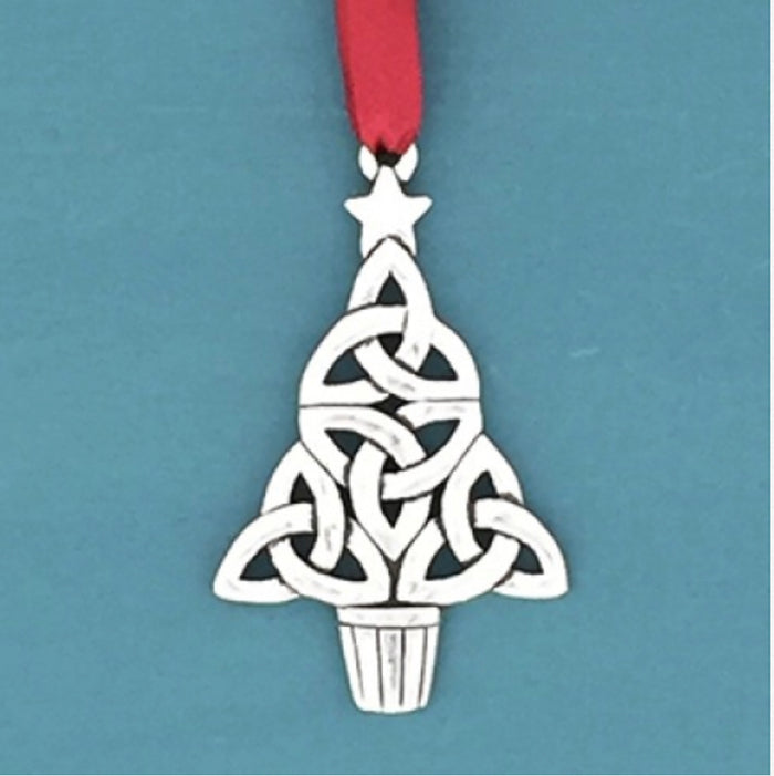 CELTIC TREE HOLIDAY ORNAMENT - Pewter