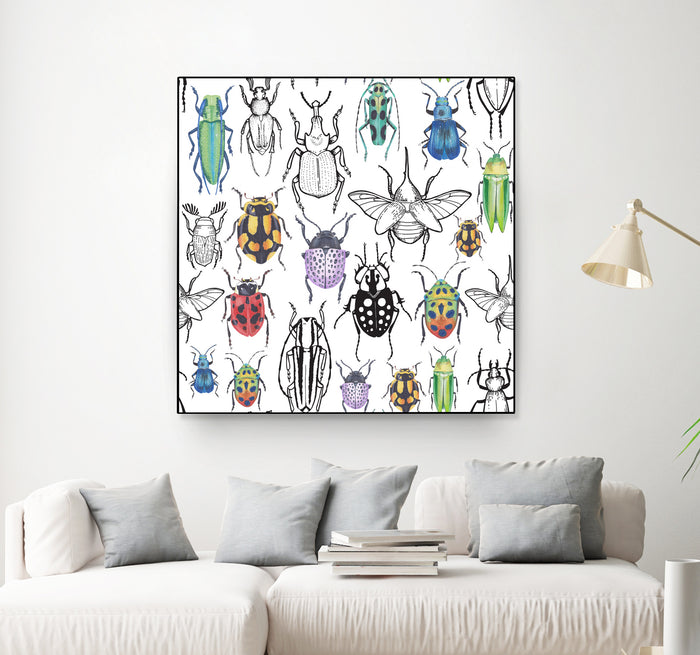 Colorful bugs by Maria Bakueva on GIANT ART - white mixed media
