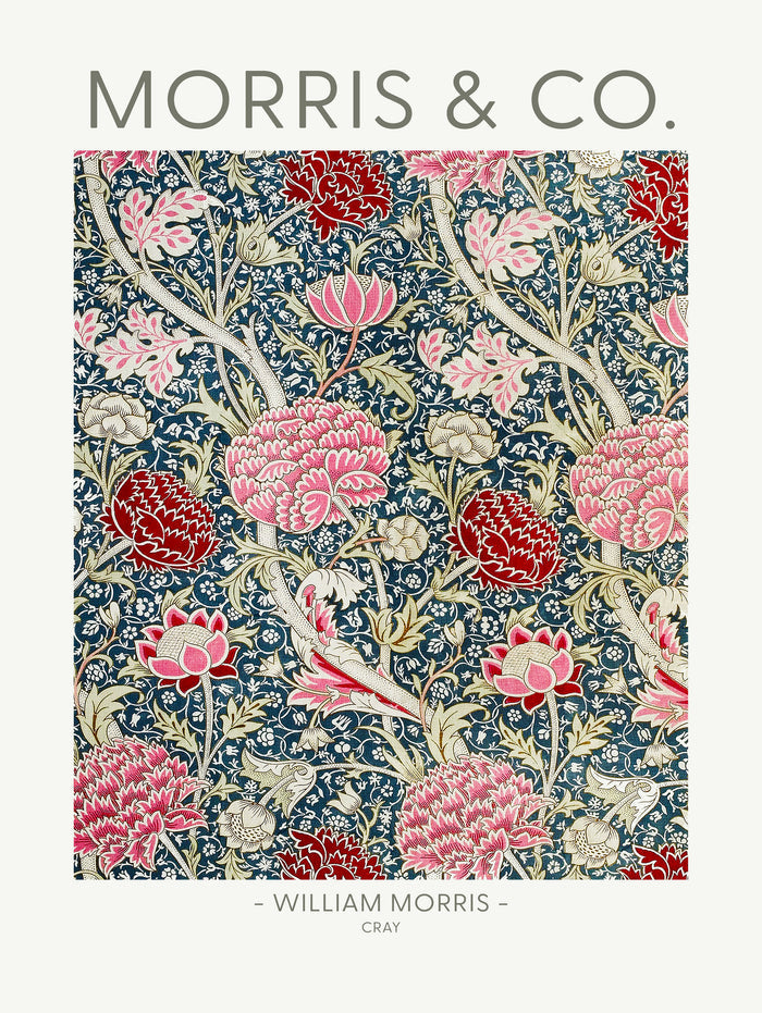 Cray by william Morris on GIANT ART - red botanical william morris