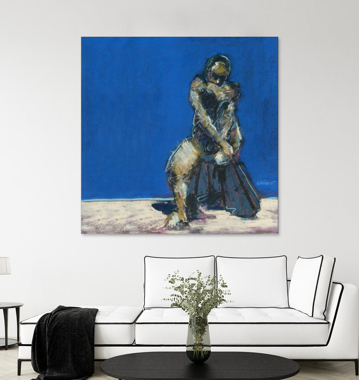 Dymas by Jacques Clement on GIANT ART - blue figurative corps nu