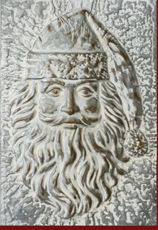 Embossed Santa Wall Hanging