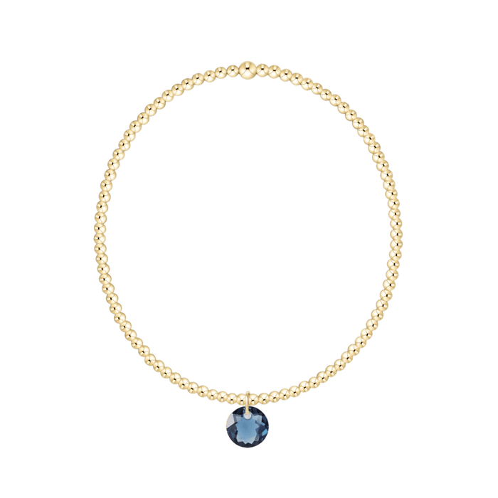 Enewton Reflections Blue Sapphire Crystal Birthstone Bracelet – 2mm 14kt Gold-Filled