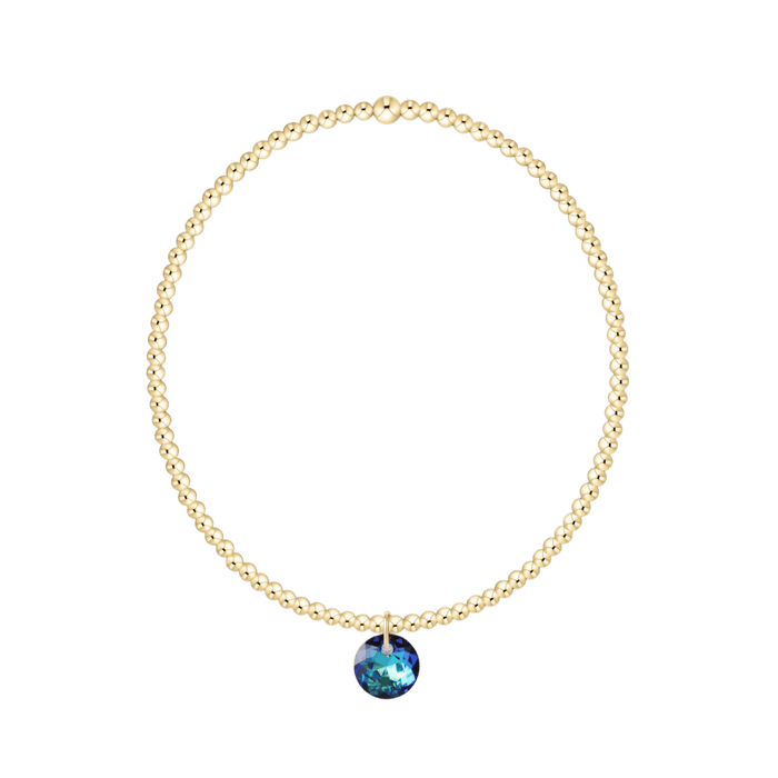 Enewton Reflections Blue Zircon Crystal Birthstone Bracelet – 2mm 14kt Gold-Filled