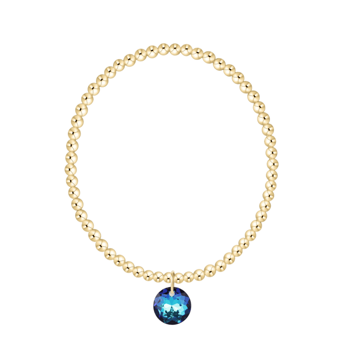 Enewton Reflections Blue Zircon Crystal Birthstone Bracelet – 3mm 14kt Gold-Filled