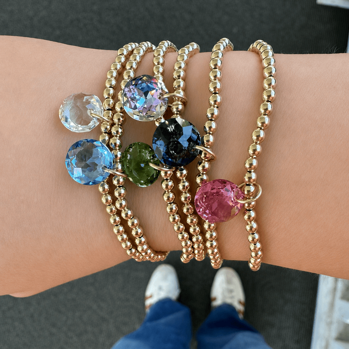 Enewton Reflections Blue Zircon Crystal Birthstone Bracelet – 3mm 14kt Gold-Filled