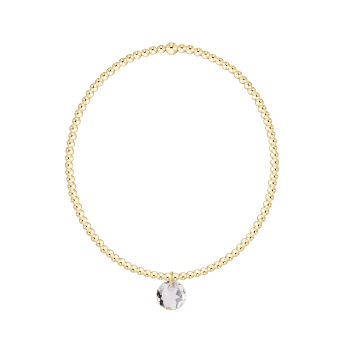 Enewton Reflections Clear Crystal Birthstone Bracelet – 2mm 14kt Gold-Filled
