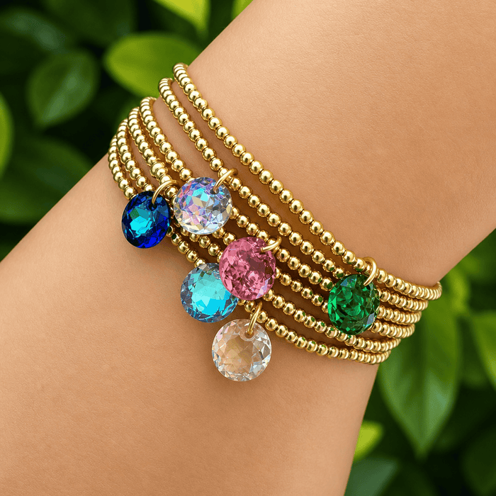 Enewton Reflections Clear Crystal Birthstone Bracelet – 2mm 14kt Gold-Filled