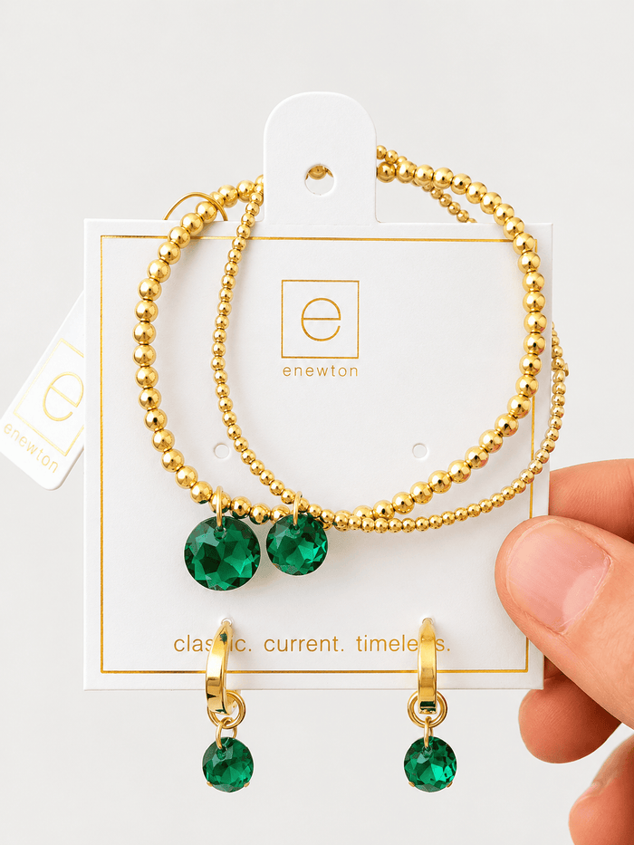 Enewton Reflections Clear Crystal Birthstone Bracelet – 2mm 14kt Gold-Filled