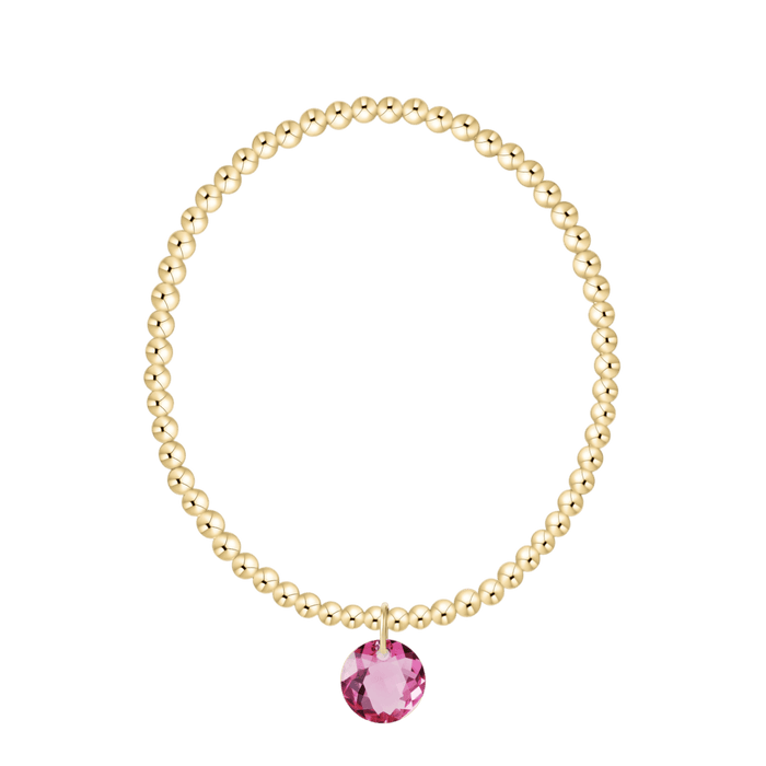Enewton Reflections Pink Crystal Birthstone Bracelet – 3mm 14kt Gold-Filled