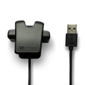 An Extra Charging Base: Keen2 connected to a black usb cable.