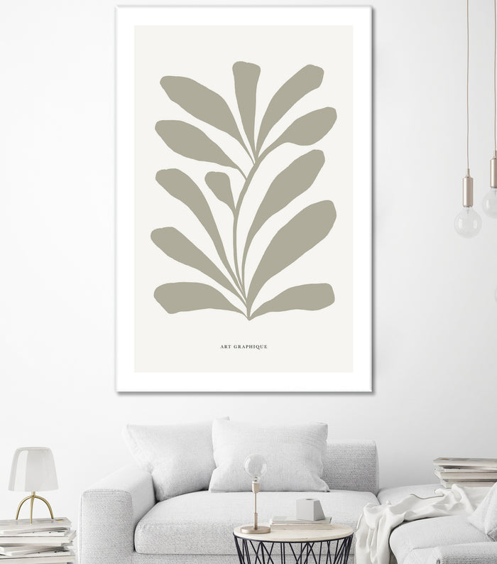 Floraison by M Studio on GIANT ART - beige scandinavian flowers