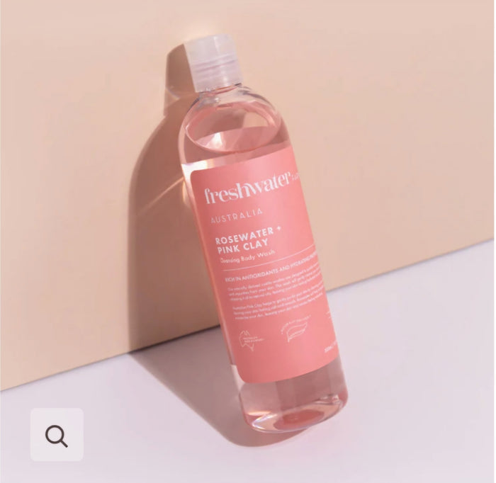 FRESHWATER FARM - Body Wash Cleansing Rosewater + Pink Clay 500ml