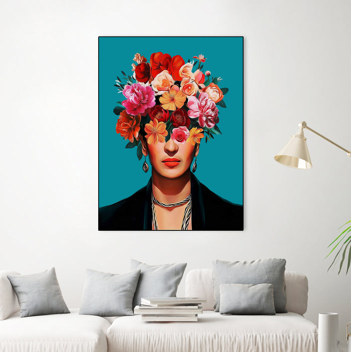 Frida's flowers by Clicart Studio on GIANT ART - red botanical frida kahlo