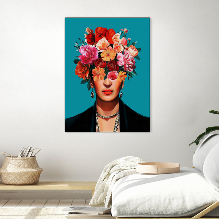 Frida's flowers by Clicart Studio on GIANT ART - red botanical frida kahlo