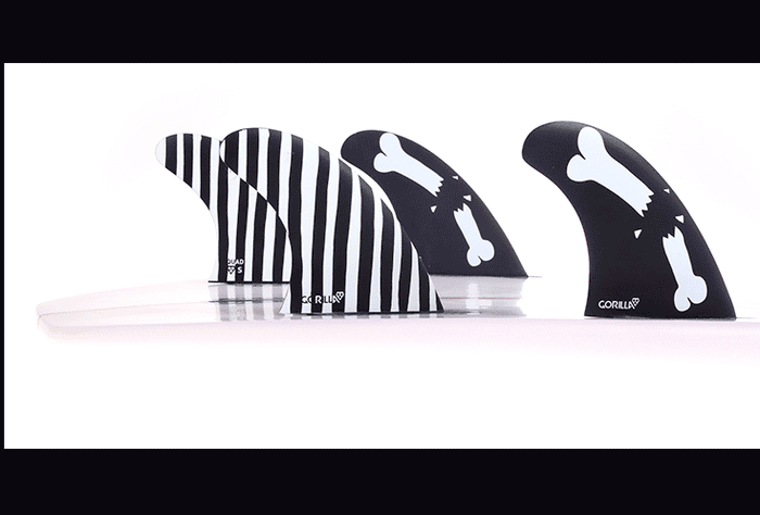 Gorilla Futures Brains Bones Bars Tri Small SBBBPC01SMTSR Fins