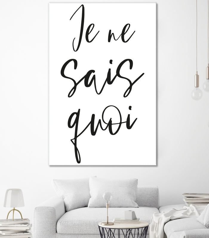 Je ne sais quoi by Anastasia Sawall on GIANT ART - black typography