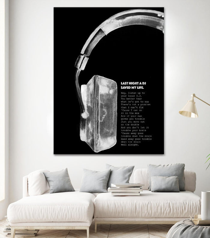 Last Night a DJ (Black) by Mercedes Lopez Charro on GIANT ART