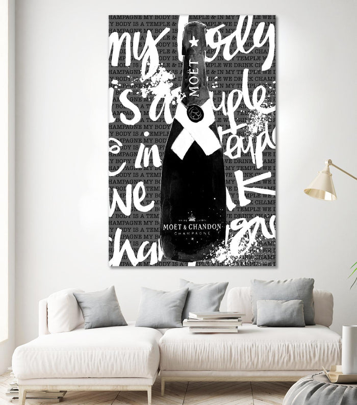 Monochrome Moet Chandon by Mercedes Lopez Charro on GIANT ART