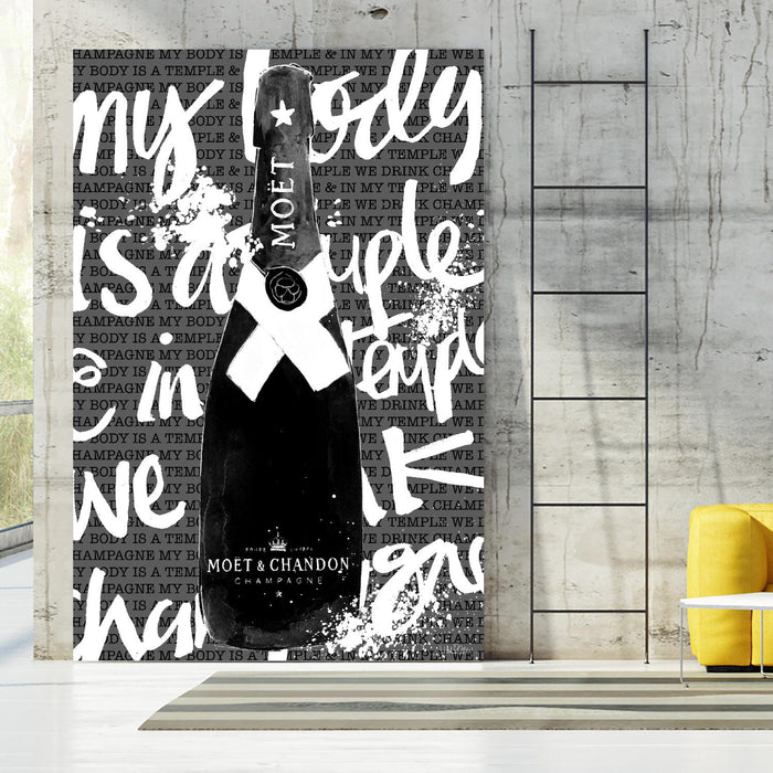 Monochrome Moet Chandon by Mercedes Lopez Charro on GIANT ART