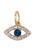 Pavé Eye Charm – Shiny Gold Protection Charm | 18K Gold Plated