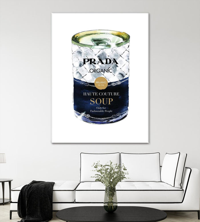 Prada Soup by Mercedes Lopez Charro on GIANT ART - gold watercolor warhol