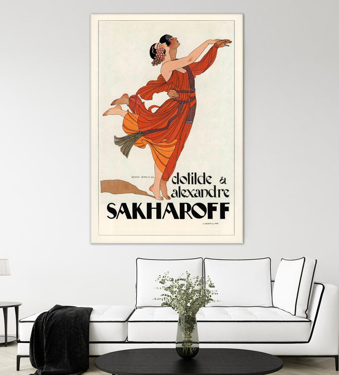 Sakharoff by Archive on GIANT ART - orange vintage couple