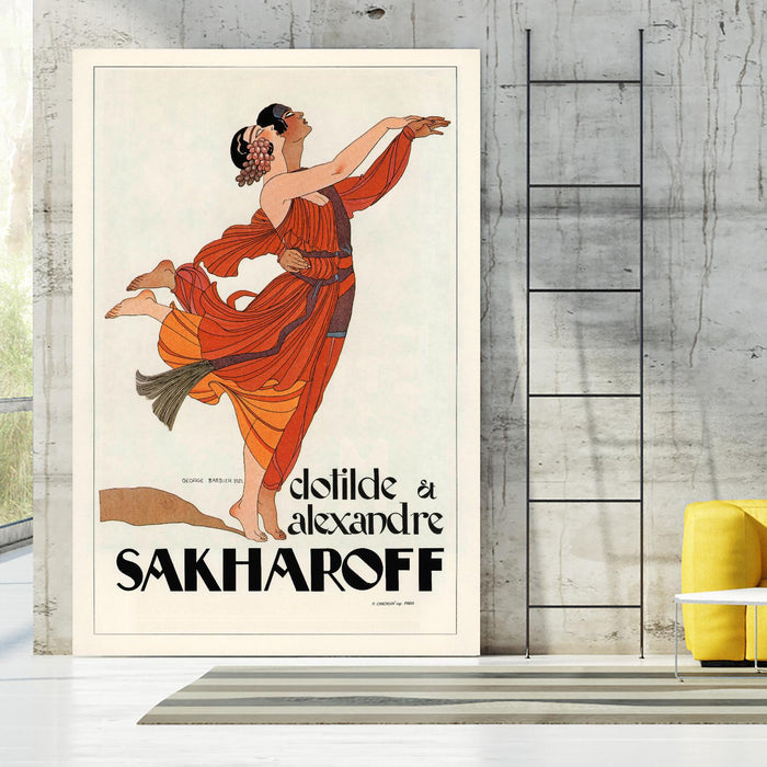Sakharoff by Archive on GIANT ART - orange vintage couple