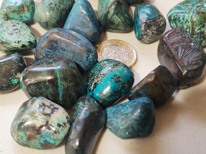 Shattuckite Tumblestone | AA Grade XLarge | Crystal of Intuition, Truth & Psychic Clarity