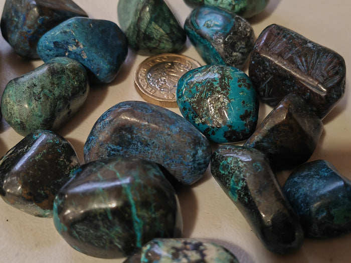 Shattuckite Tumblestone | AA Grade XLarge | Crystal of Intuition, Truth & Psychic Clarity