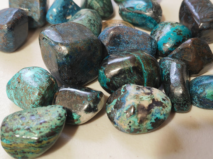 Shattuckite Tumblestone | AA Grade XLarge | Crystal of Intuition, Truth & Psychic Clarity