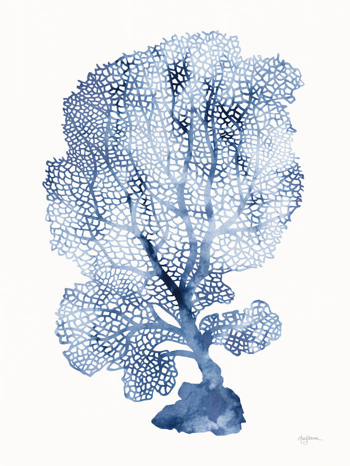 Shibori Coral II by Mary Urban on GIANT ART - blue