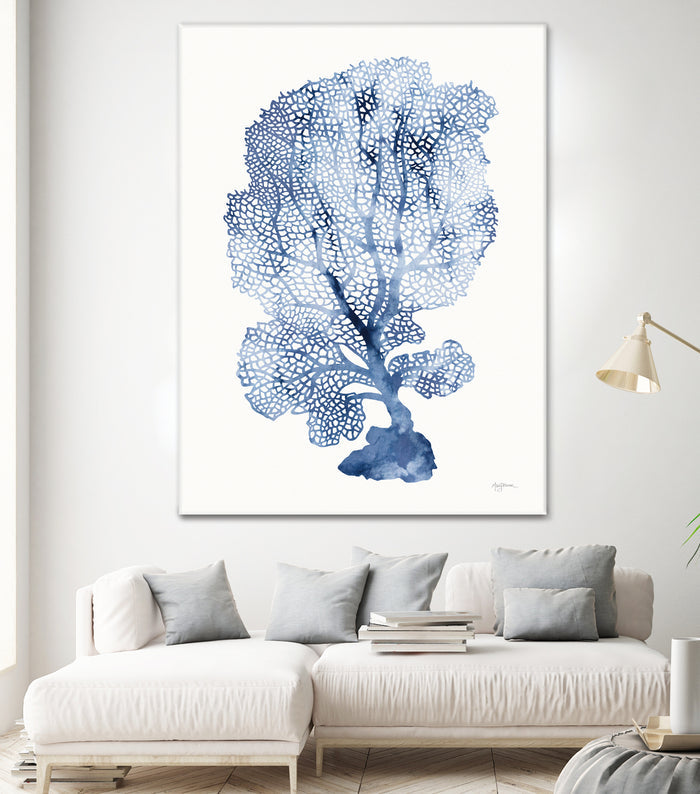 Shibori Coral II by Mary Urban on GIANT ART - blue