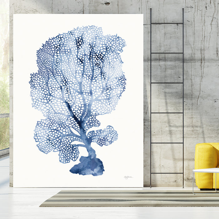 Shibori Coral II by Mary Urban on GIANT ART - blue