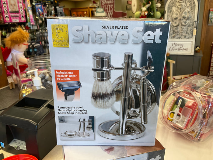 SILVER PLATED 5 Pc SHAVE Set