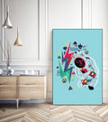 Space Fireworks by Ralph Muncada on GIANT ART - blue digital drawing