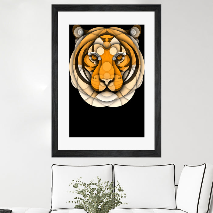 Tiger by Bruno Silva on GIANT ART - orange digital drawing