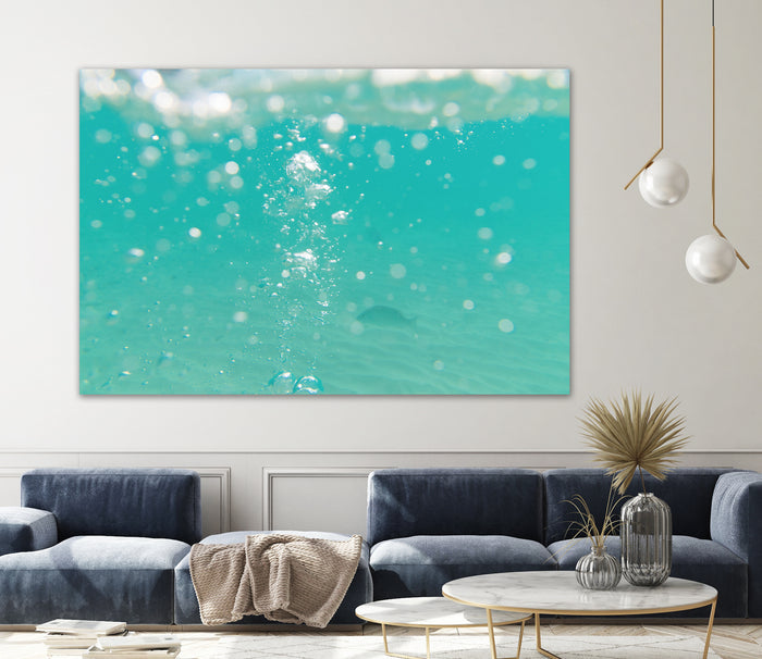 Underwater Caribbean Bubbles Dream 2 by ©AnitasBellasArt on GIANT ART - blue coastal sea,ocean,turquoise,water