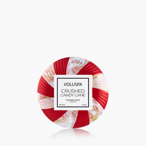 Voluspa Crushed Candy Cane Mini Tin Candle