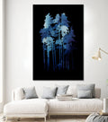 Winter wolf by Robert Farkas on GIANT ART - blue digital painting