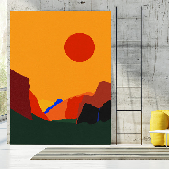 Yosemite Valley 23 by Rosi Feist on GIANT ART - illustration orange