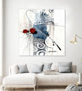 Zone Bleue by Sylvie Cloutier on GIANT ART - red abstract artistes du québec